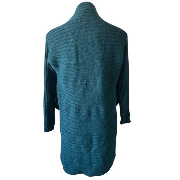 Peruvian Link Alpaca Collection Essential Sweater Open Front Teal Cozy Warm OS - Picture 6 of 10